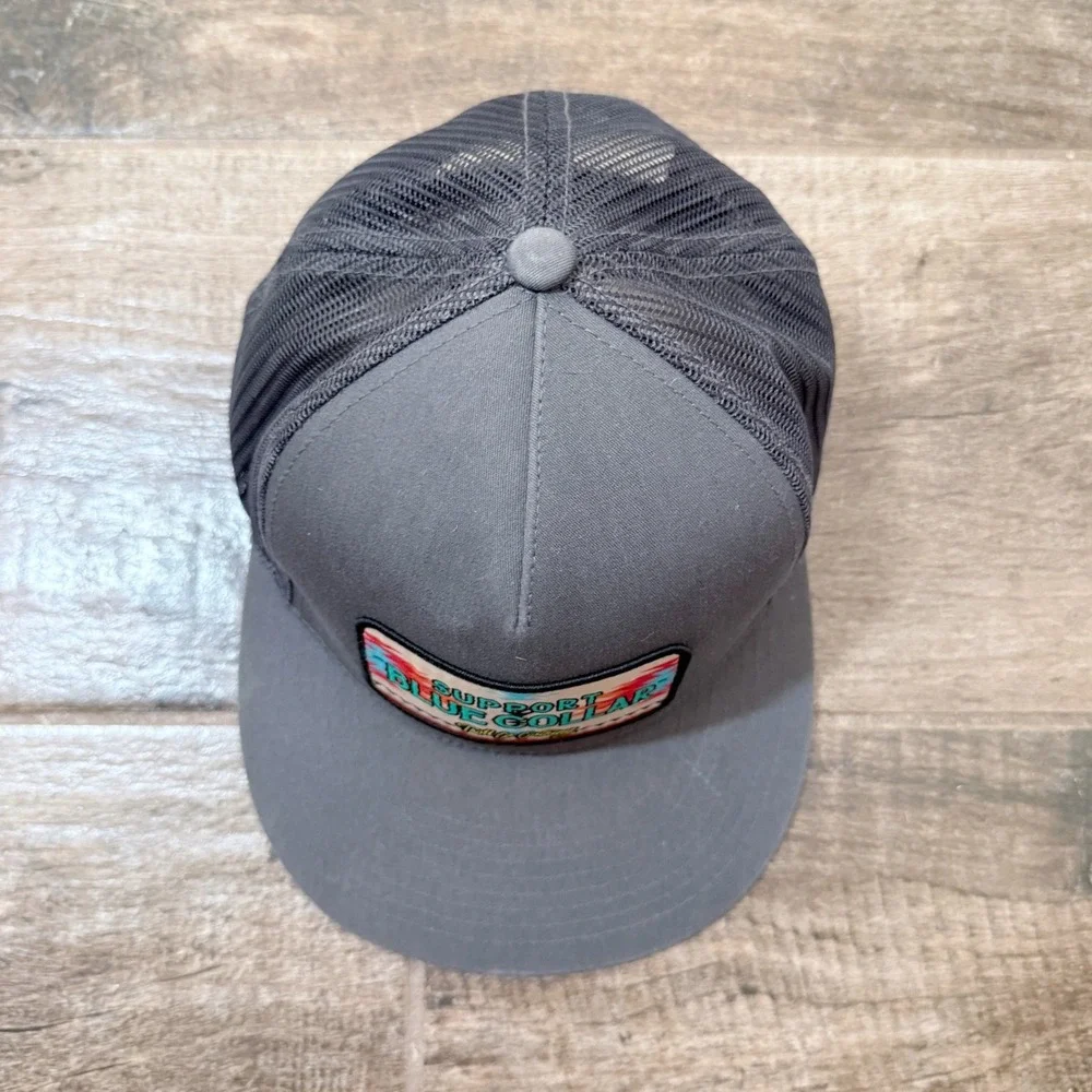 Troll Co Clothing SBC Barricade Southwest Patch Trucker Hat, Gray Teal,OS - Picture 6 of 8
